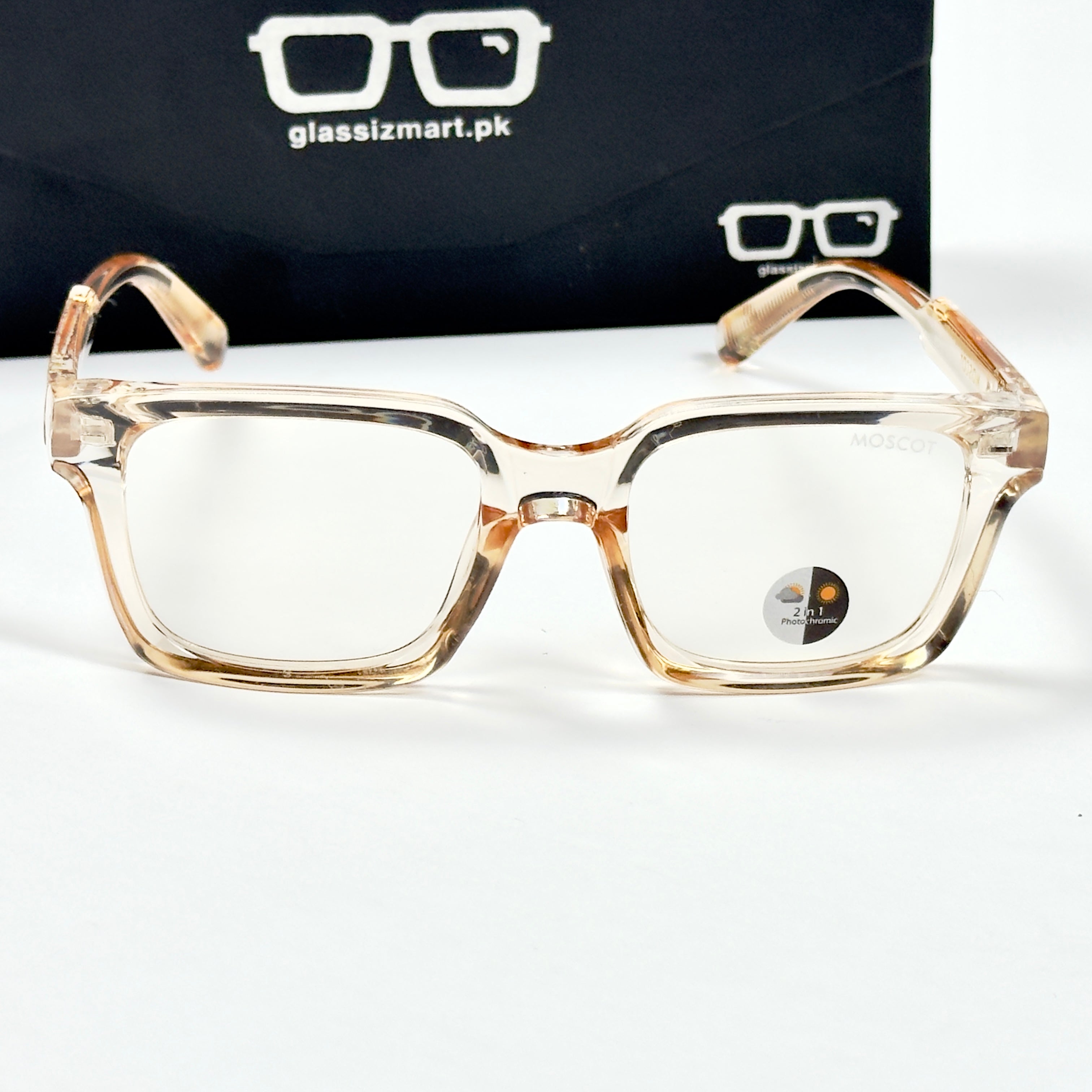 Moscot – P318 - 50 - Transparent Orange – Acetate – Optics - Unisex (Transition)