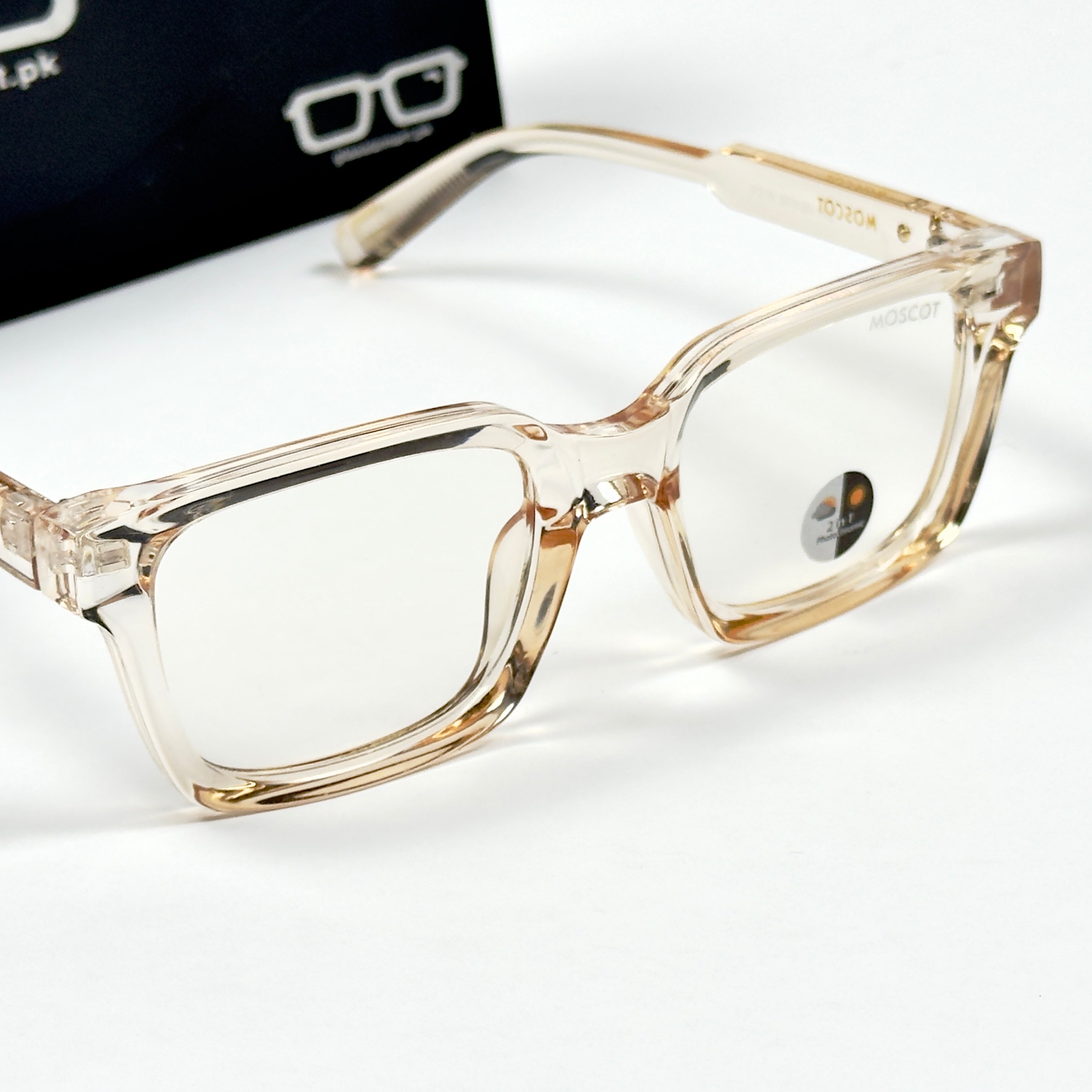 Moscot – P318 - 50 - Transparent Orange – Acetate – Optics - Unisex (Transition)