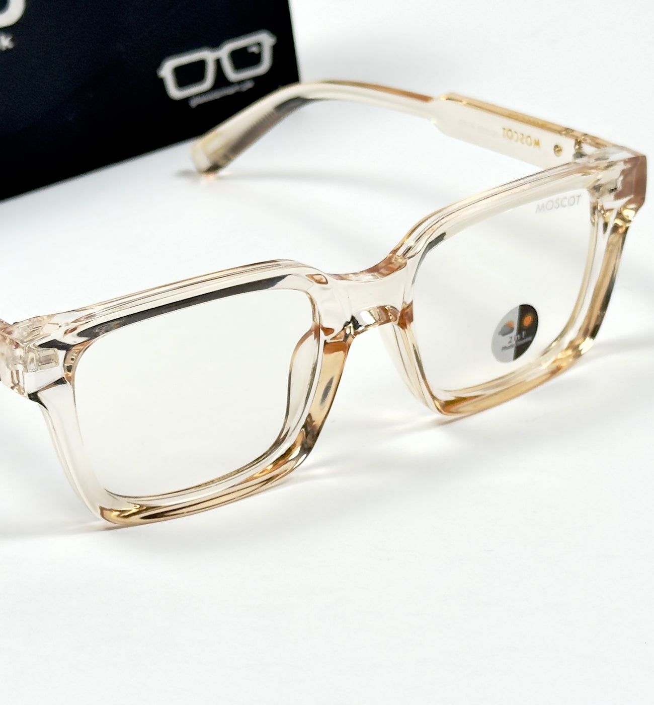 Moscot – P318 - 50 - Transparent Orange – Acetate – Optics - Unisex (Transition)