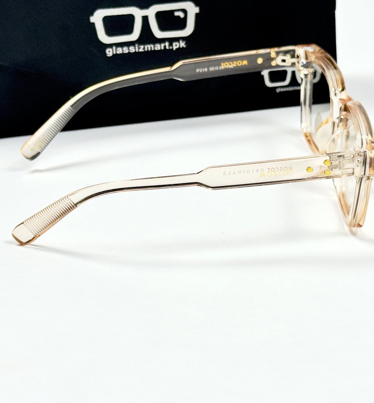 Moscot – P318 - 50 - Transparent Orange – Acetate – Optics - Unisex (Transition)