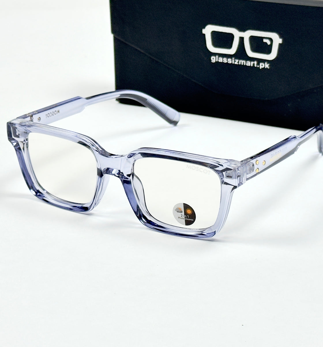 Moscot – P318 - 50 - Transparent Blue – Acetate – Optics - Unisex (Transition)