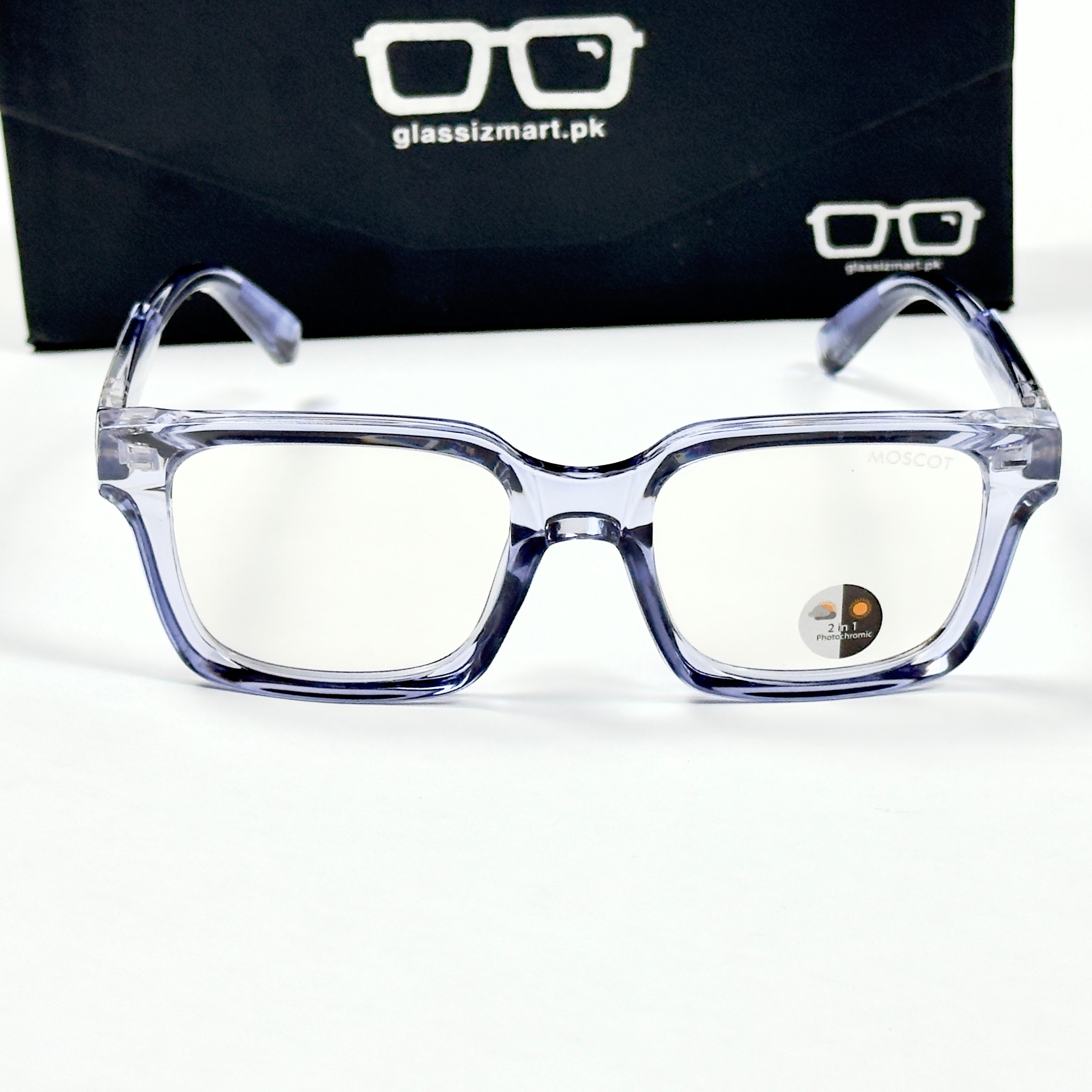 Moscot – P318 - 50 - Transparent Blue – Acetate – Optics - Unisex (Transition)