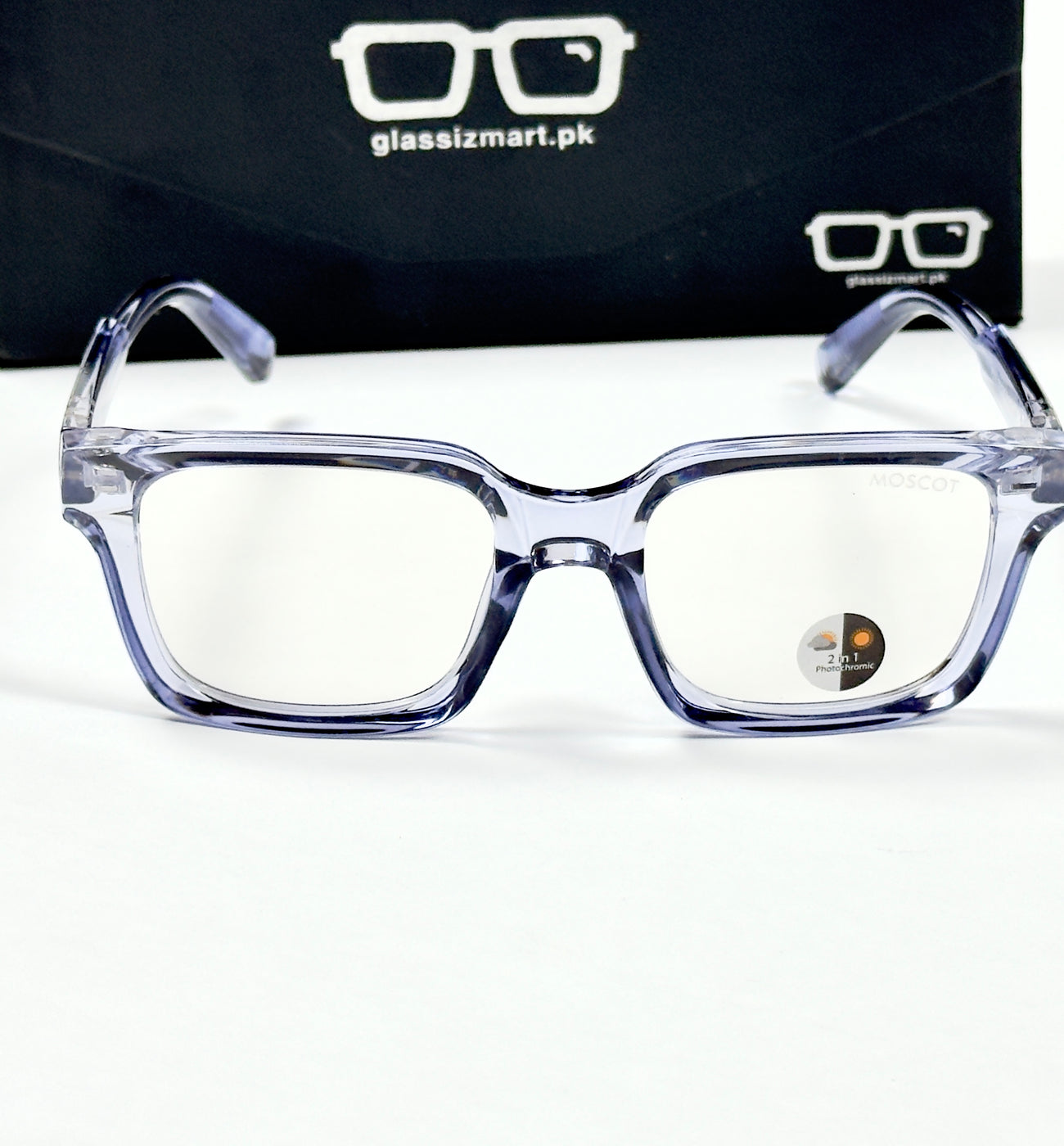 Moscot – P318 - 50 - Transparent Blue – Acetate – Optics - Unisex (Transition)