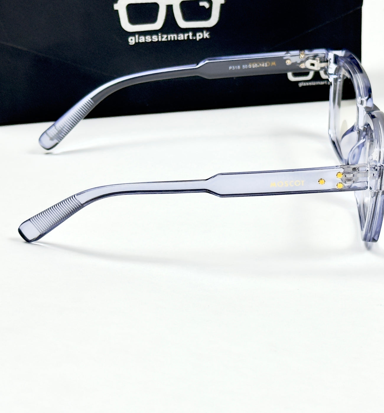 Moscot – P318 - 50 - Transparent Blue – Acetate – Optics - Unisex (Transition)