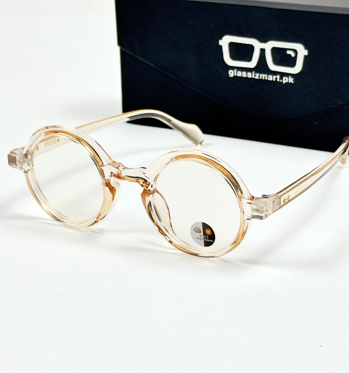 Moscot – P336 - 46 - Transparent Orange – Acetate – Optics - Unisex (Transition)