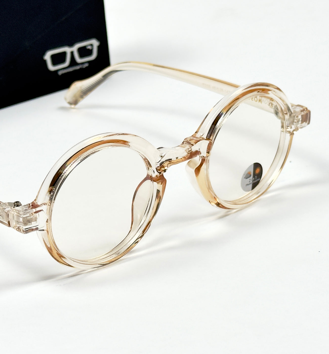 Moscot – P336 - 46 - Transparent Orange – Acetate – Optics - Unisex (Transition)