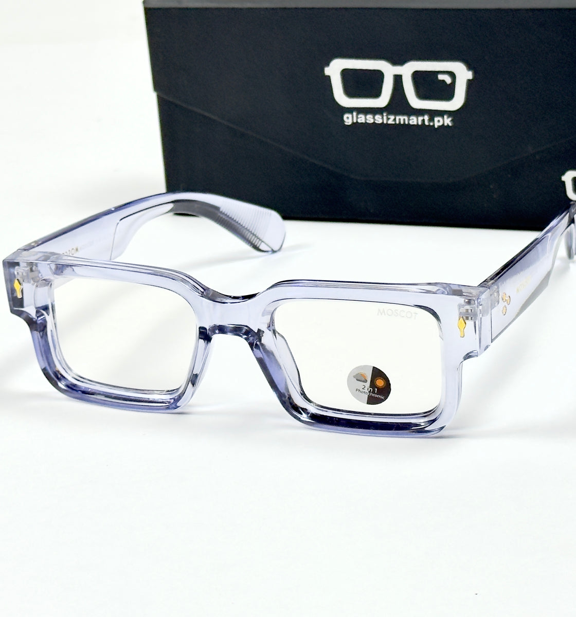 Moscot – P416 - 50 - Transparent Blue – Acetate – Optics - Unisex (Transition)