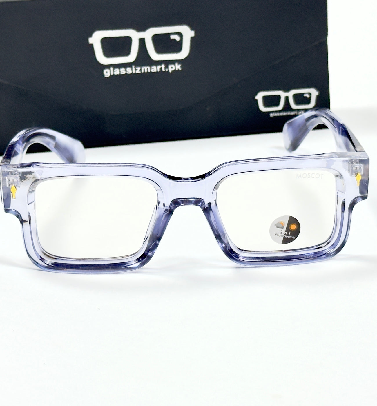 Moscot – P416 - 50 - Transparent Blue – Acetate – Optics - Unisex (Transition)