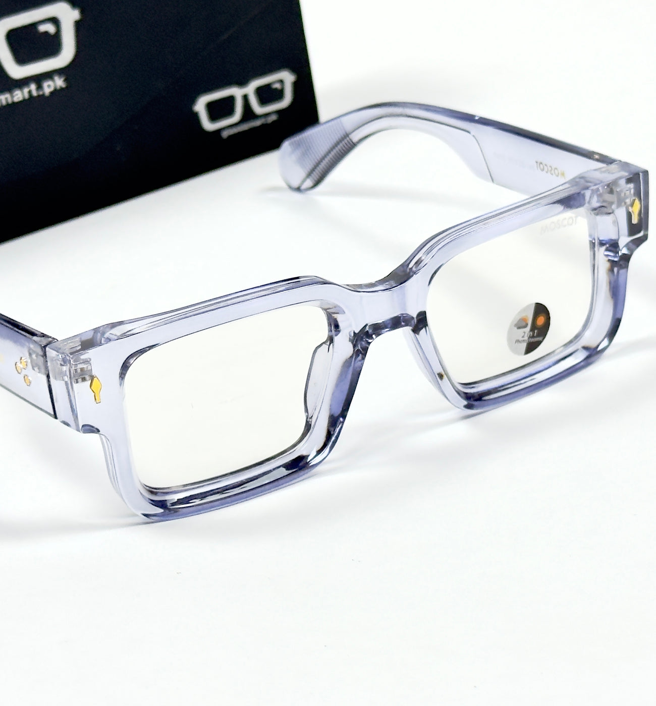 Moscot – P416 - 50 - Transparent Blue – Acetate – Optics - Unisex (Transition)