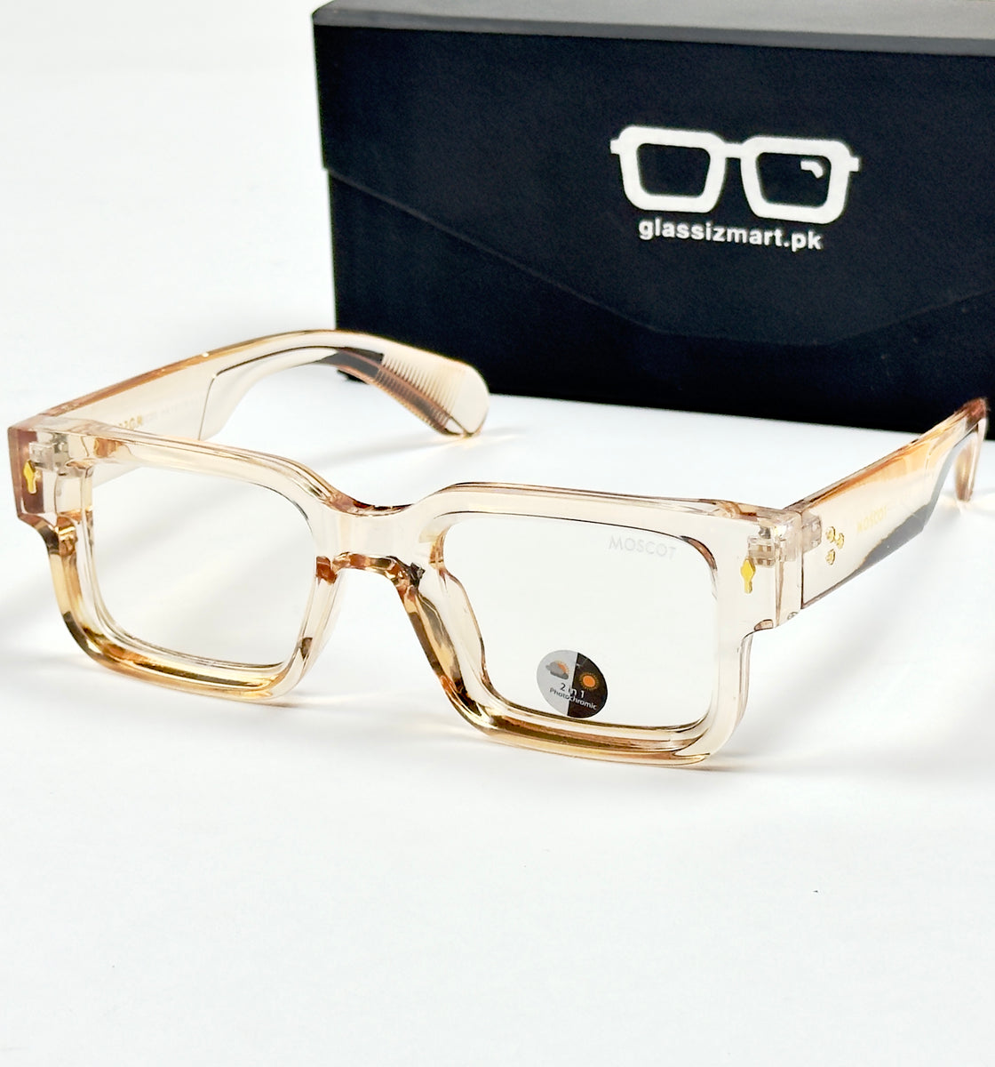 Moscot – P416 - 50 - Transparent Orange – Acetate – Optics - Unisex (Transition)