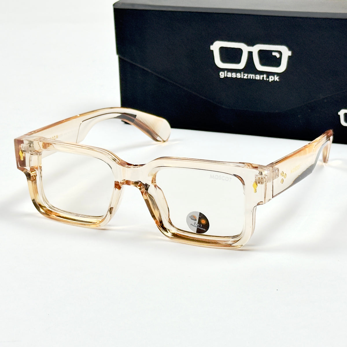 Moscot – P416 - 50 - Transparent Orange – Acetate – Optics - Unisex (Transition)