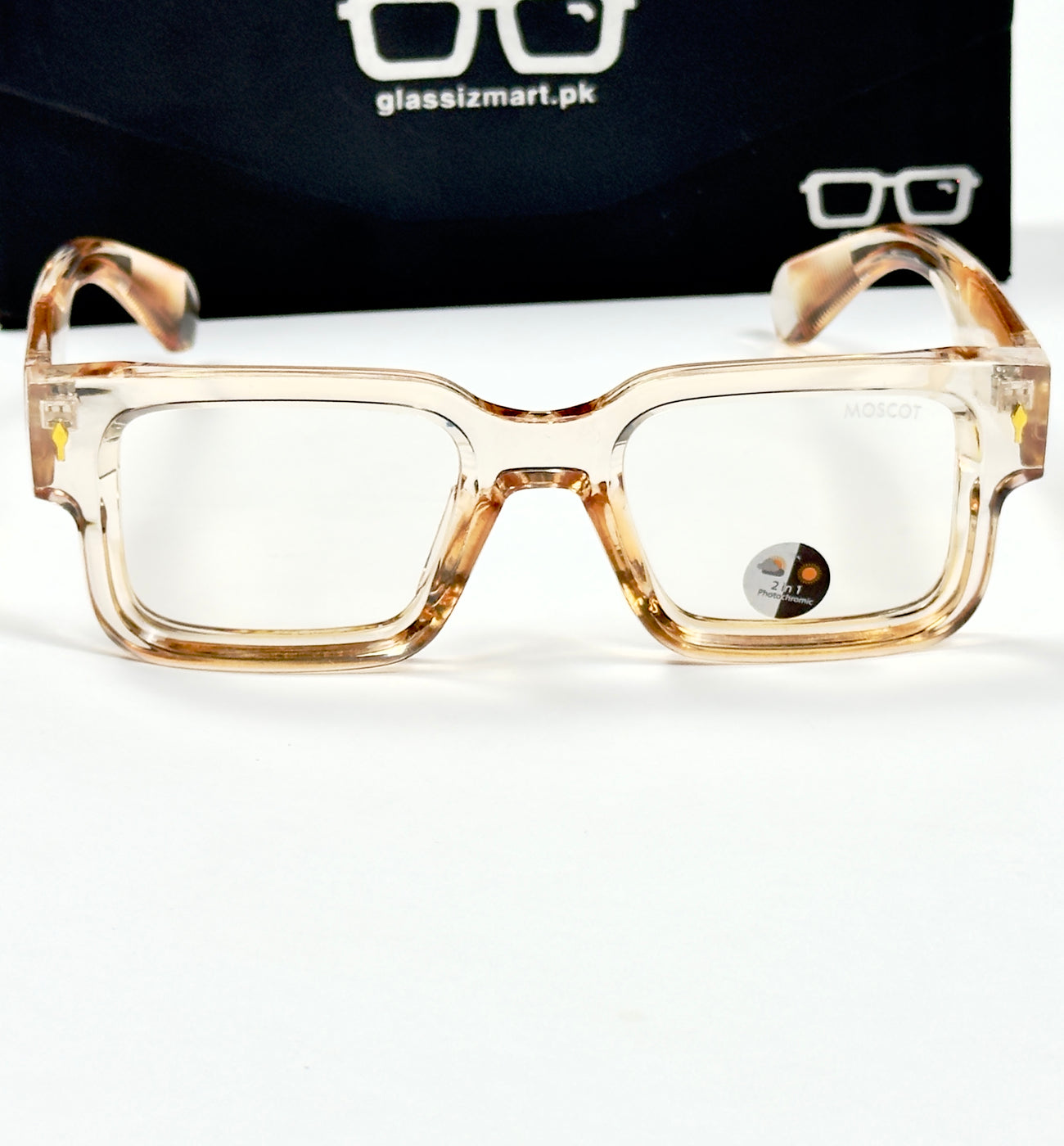 Moscot – P416 - 50 - Transparent Orange – Acetate – Optics - Unisex (Transition)