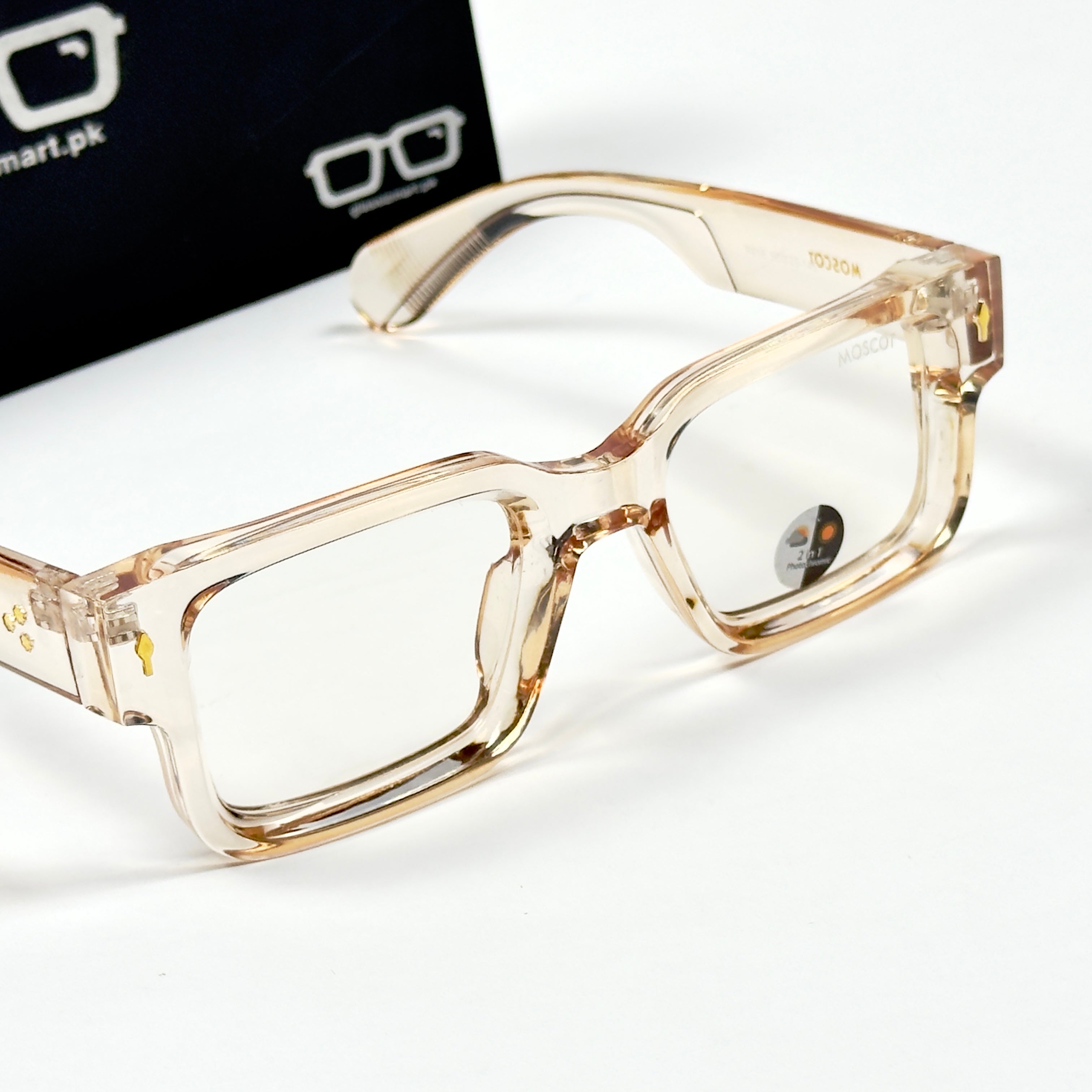Moscot – P416 - 50 - Transparent Orange – Acetate – Optics - Unisex (Transition)