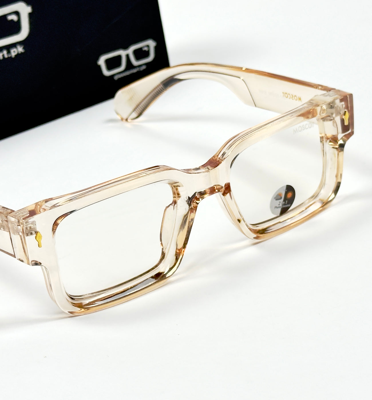 Moscot – P416 - 50 - Transparent Orange – Acetate – Optics - Unisex (Transition)