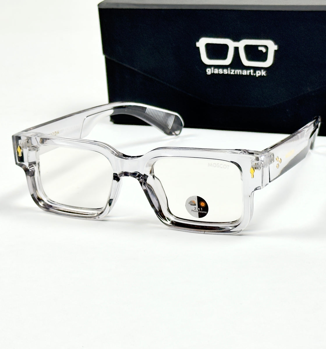 Moscot – P416 - 50 - Transparent Grey – Acetate – Optics - Unisex (Transition)