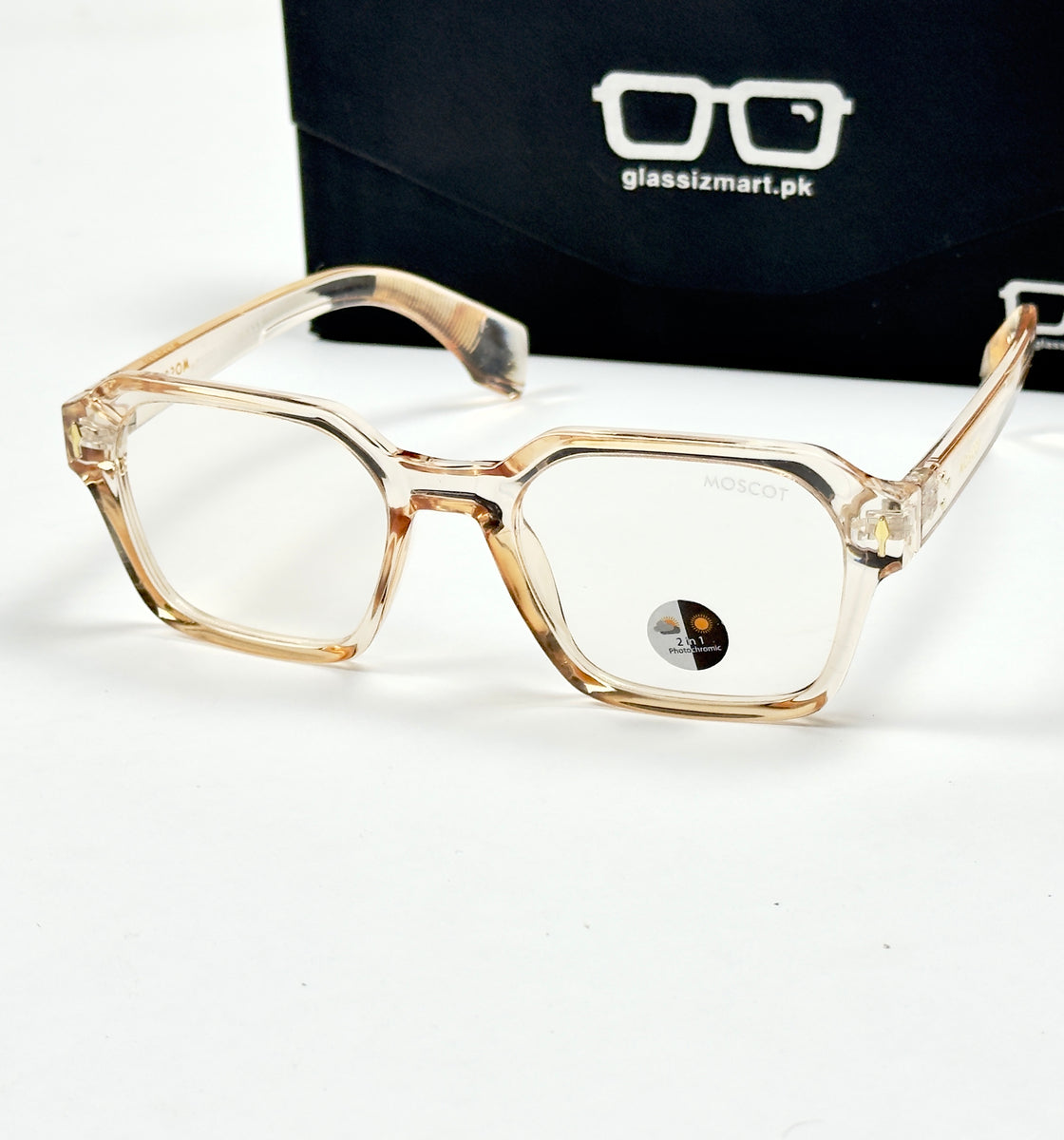 Moscot – P310 - 54 - Transparent Orange – Acetate – Optics - Unisex (Transition)