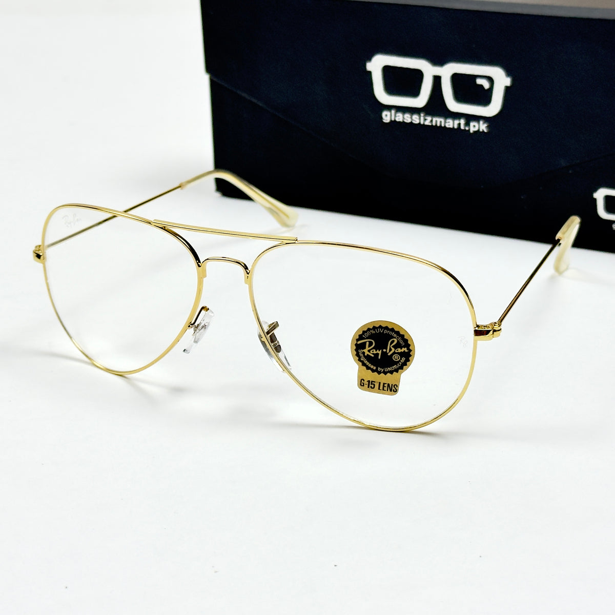 Rayban – 3026 – 62 – Golden – Metal – Optics – Unisex