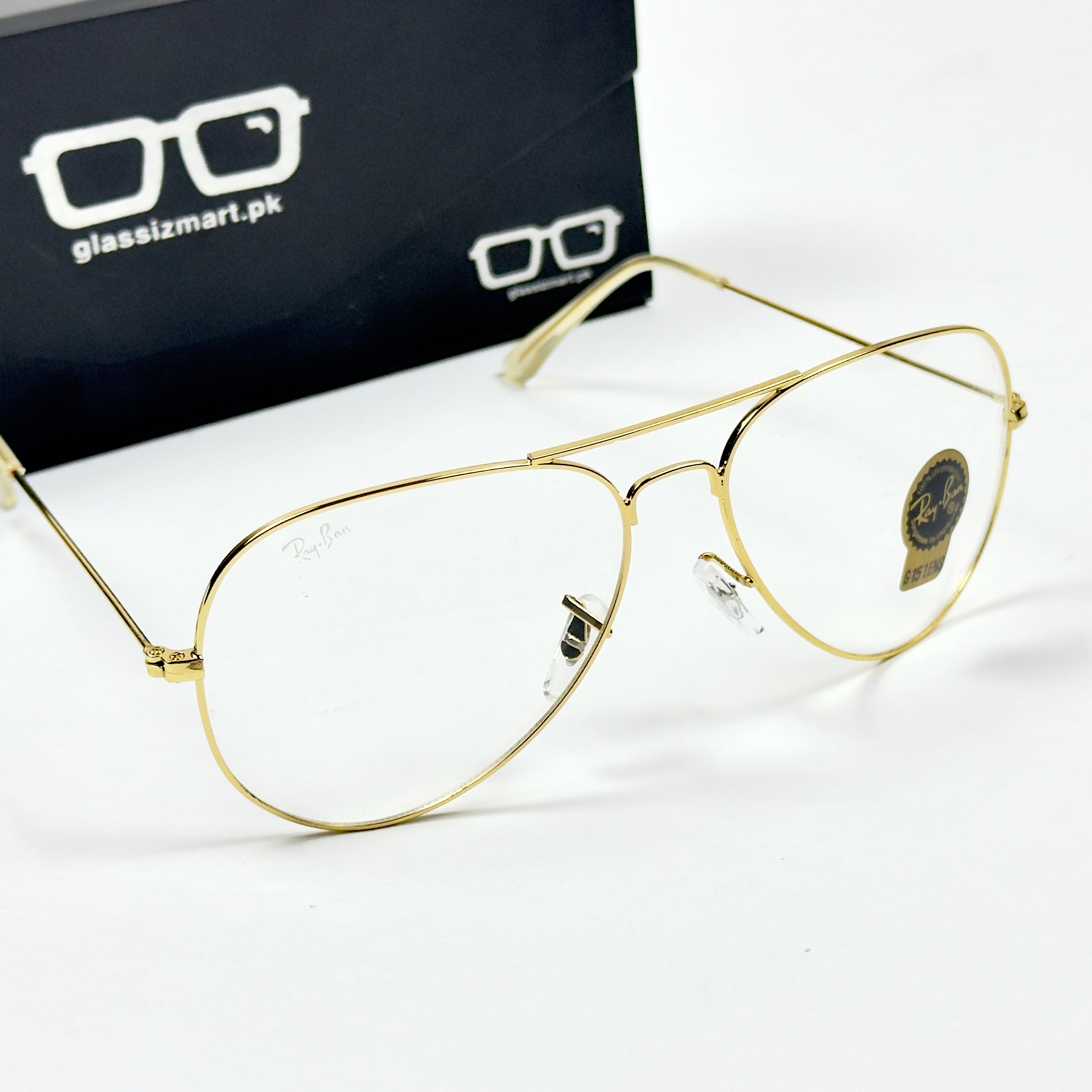 Rayban – 3026 – 62 – Golden – Metal – Optics – Unisex