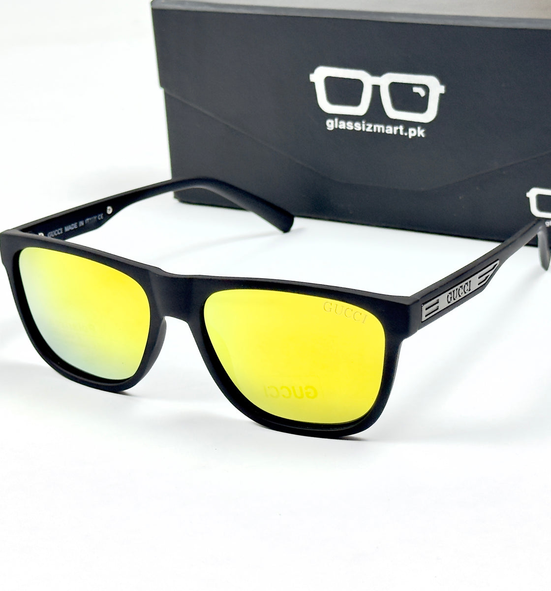 Gucci – 21080 - 56- Black Yellow – Acetate – Sunglasses - Unisex