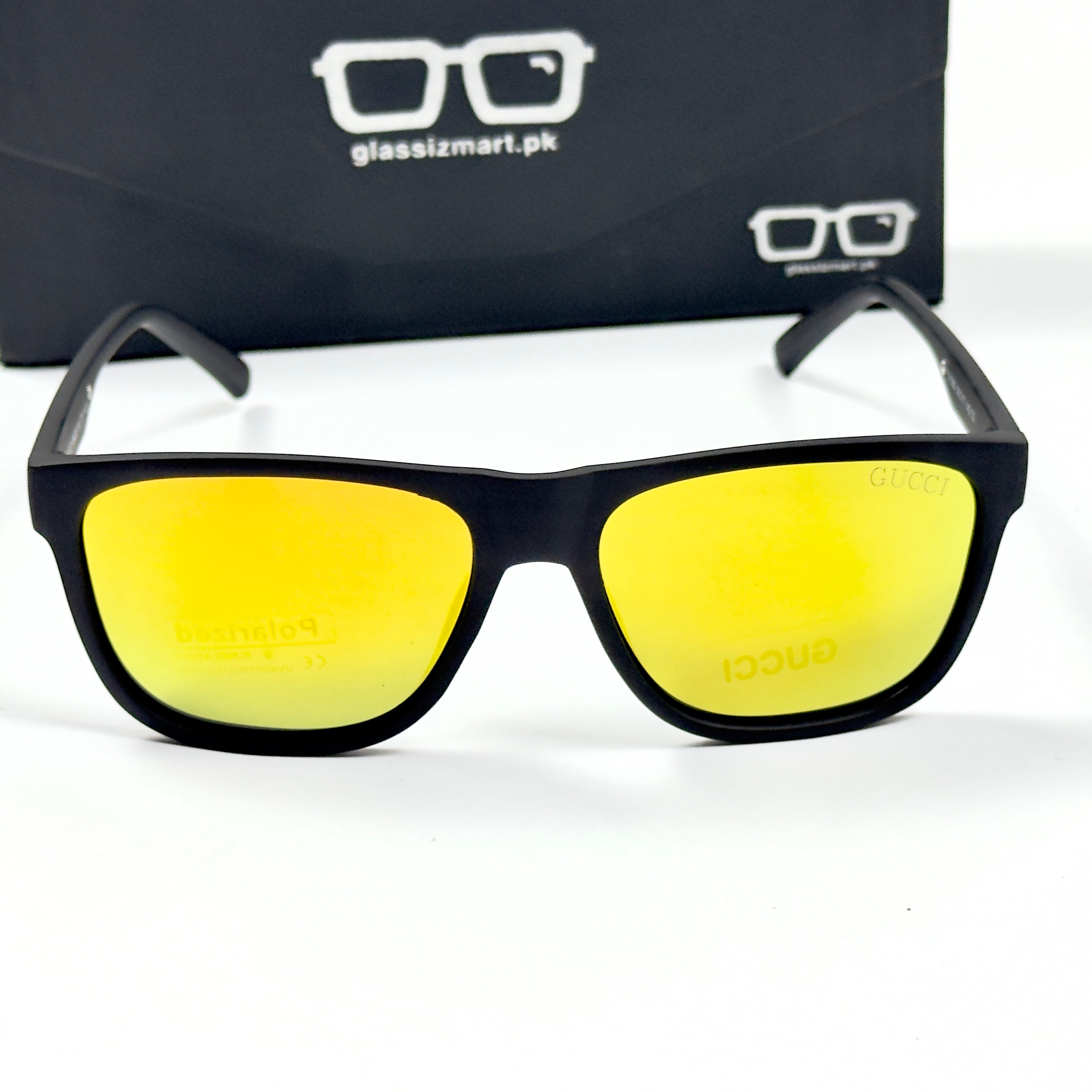 Gucci – 21080 - 56- Black Yellow – Acetate – Sunglasses - Unisex