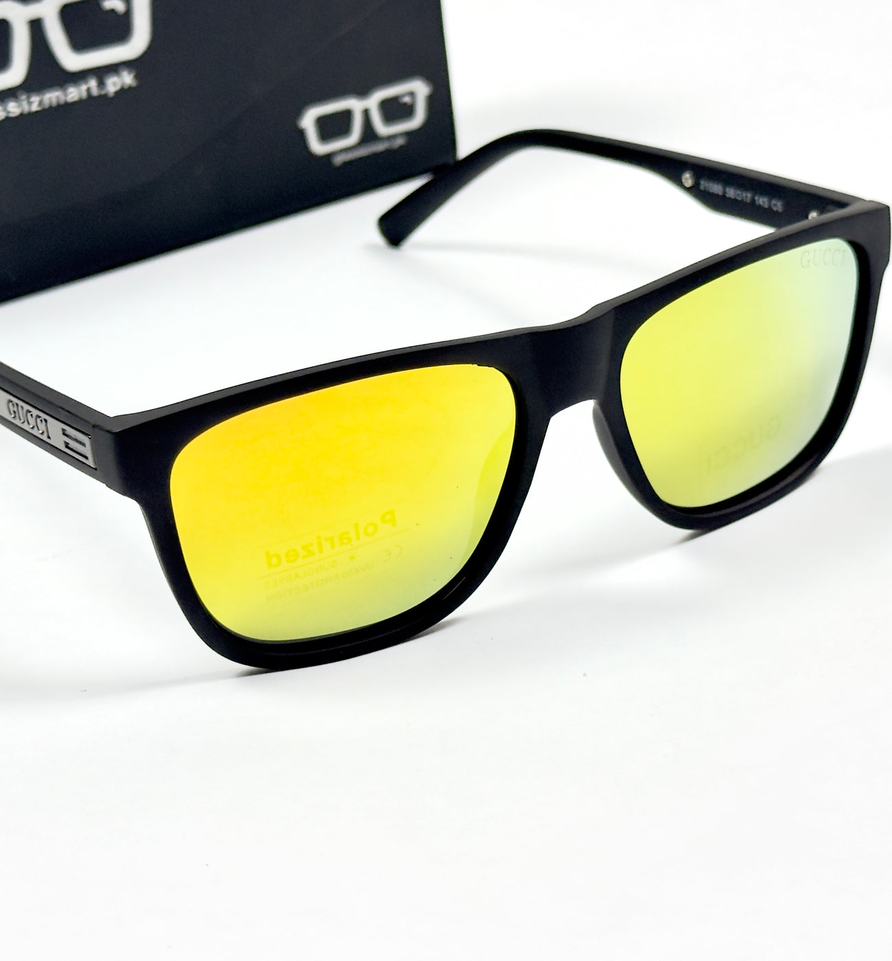 Gucci – 21080 - 56- Black Yellow – Acetate – Sunglasses - Unisex