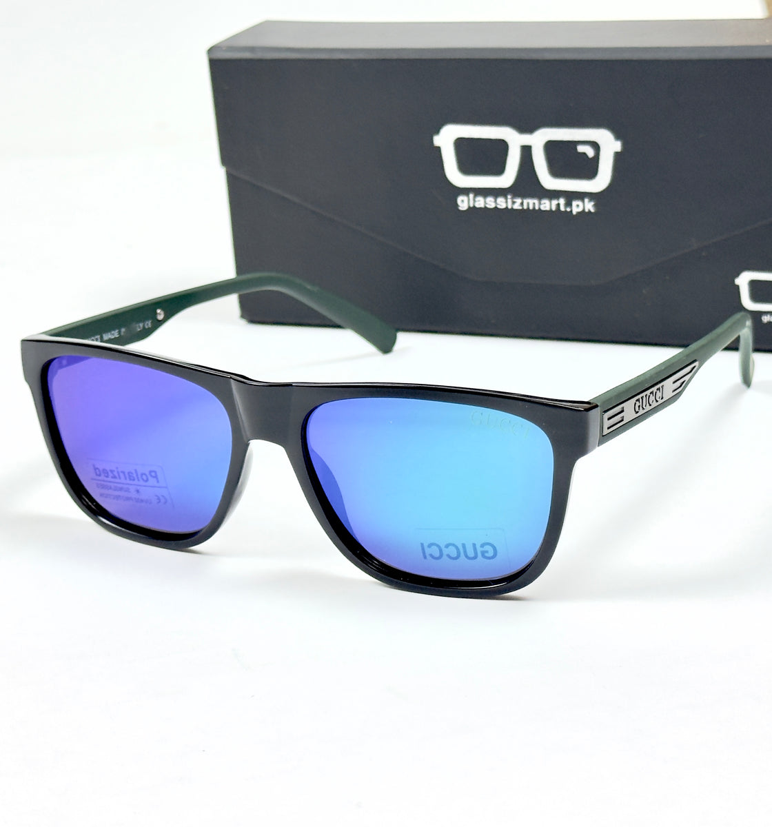 Gucci – 21080 - 56 - Black Blue – Acetate – Sunglasses - Unisex