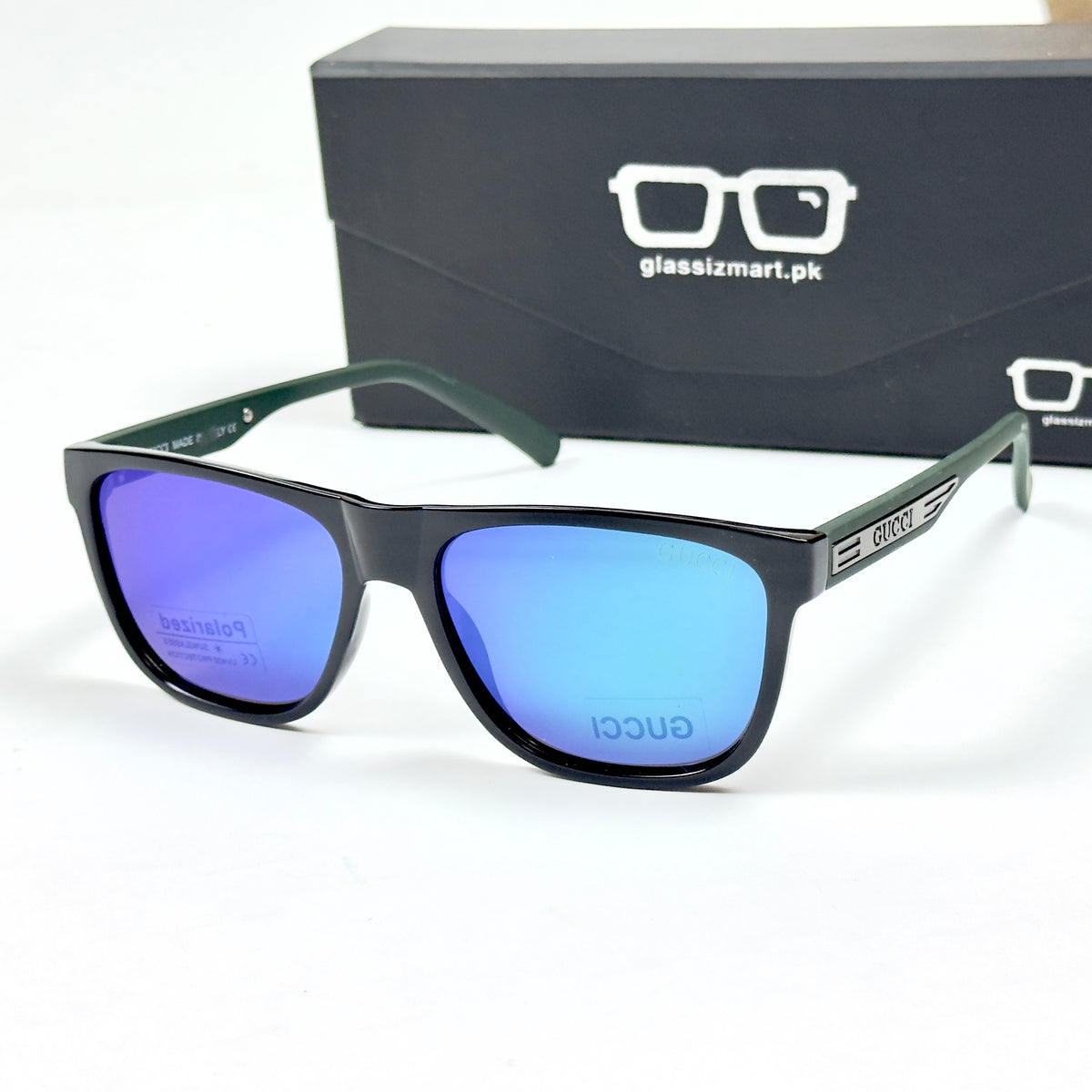 Gucci – 21080 - 56 - Black Blue – Acetate – Sunglasses - Unisex