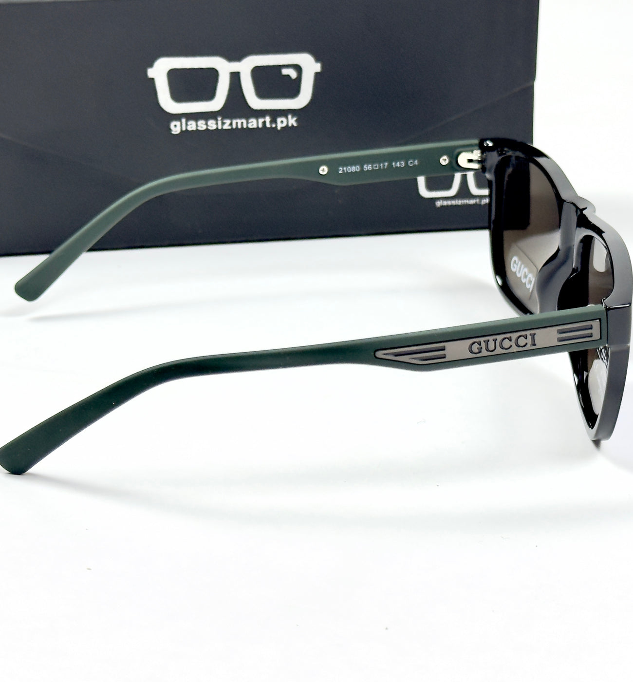 Gucci – 21080 - 56 - Black Blue – Acetate – Sunglasses - Unisex