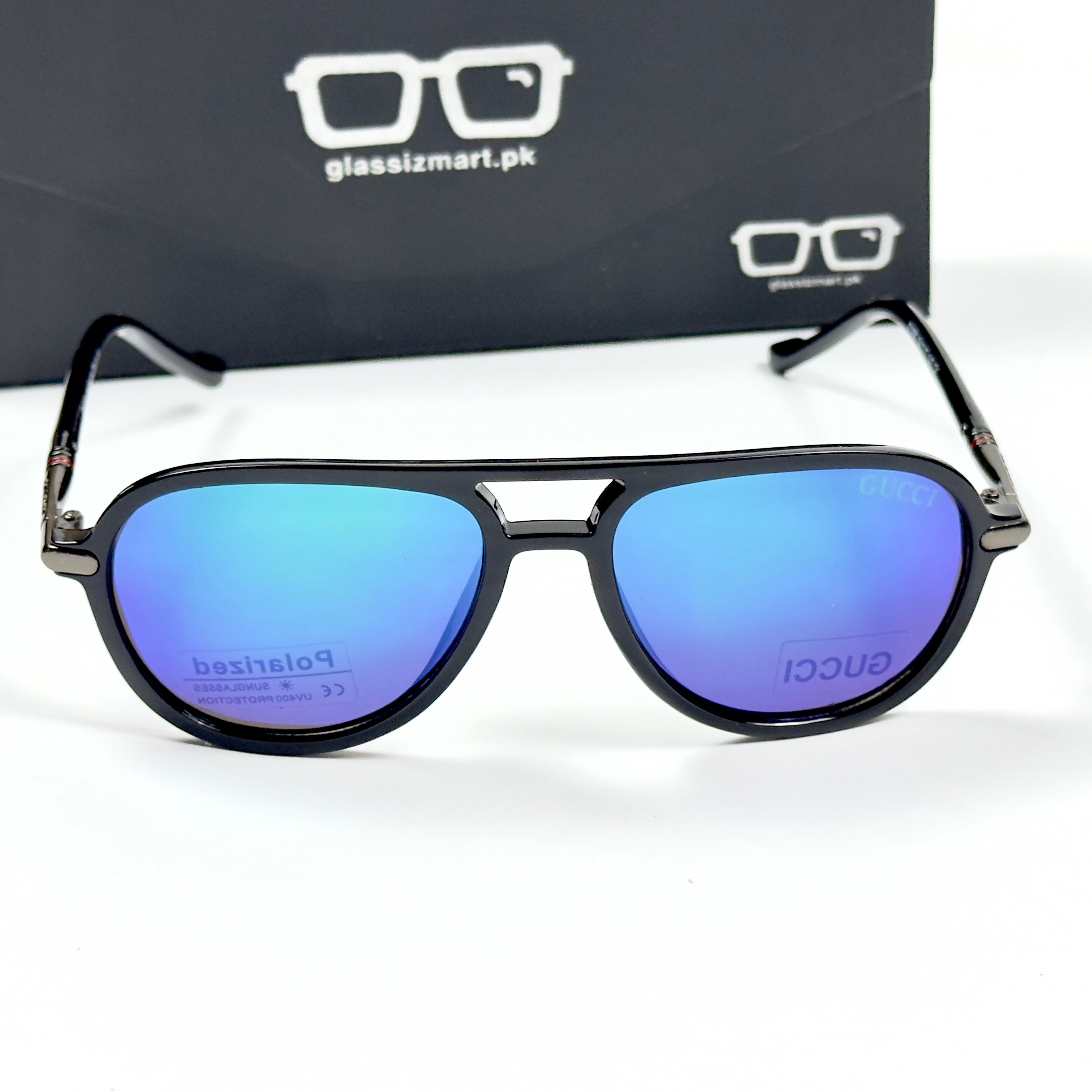 Gucci – 21086 - 54 - Black Blue – Acetate – Sunglasses - Unisex