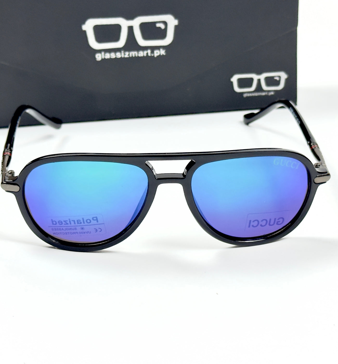 Gucci – 21086 - 54 - Black Blue – Acetate – Sunglasses - Unisex