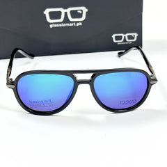 Gucci – 21086 - 54 - Black Blue – Acetate – Sunglasses - Unisex