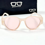 Moscot – 8583 – 50 - Transparent Pink – Acetate  – Sunglasses - Ladies