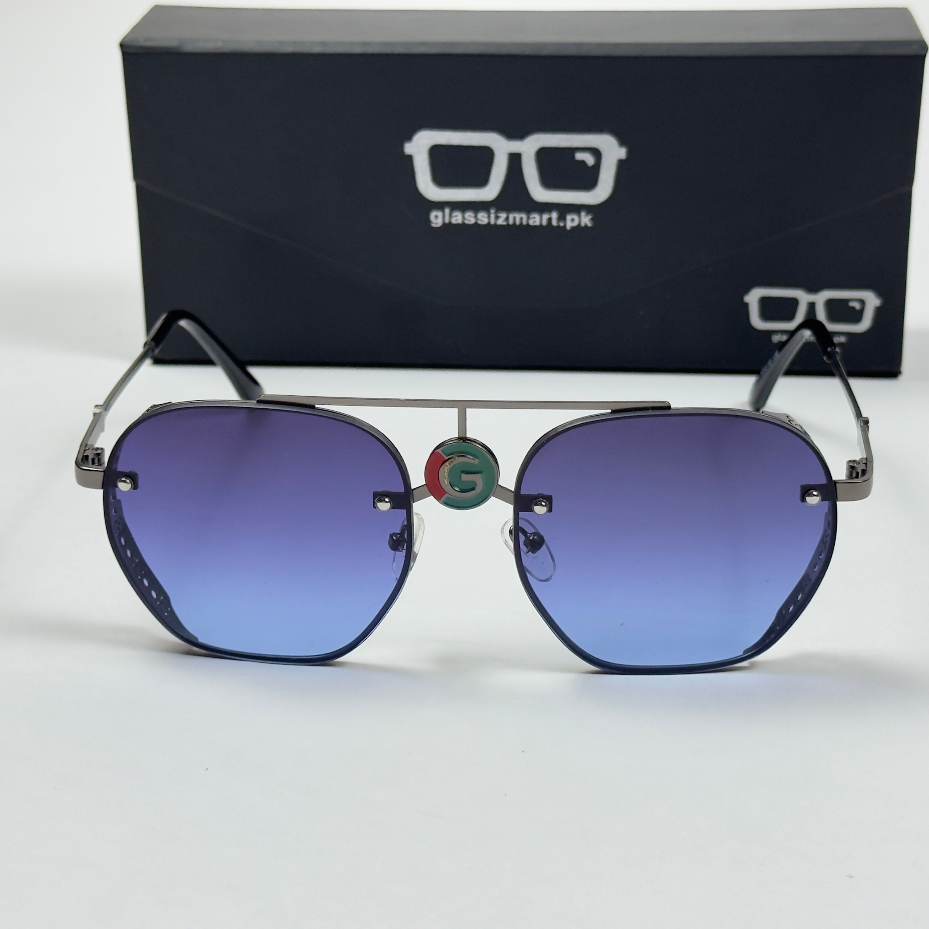Gucci – 5024 – 53 – Grey Blue – Metal – Sunglasses – Unisex