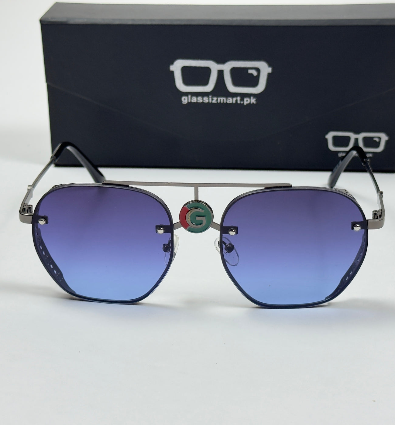 Gucci – 5024 – 53 – Grey Blue – Metal – Sunglasses – Unisex