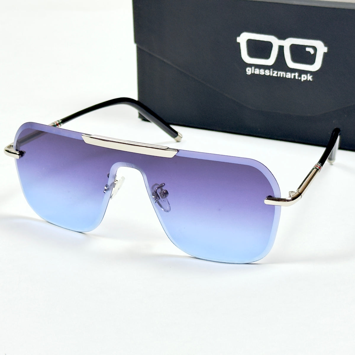 Gucci – 5021 – 52 – Silver Blue – Metal – Sunglasses – Unisex