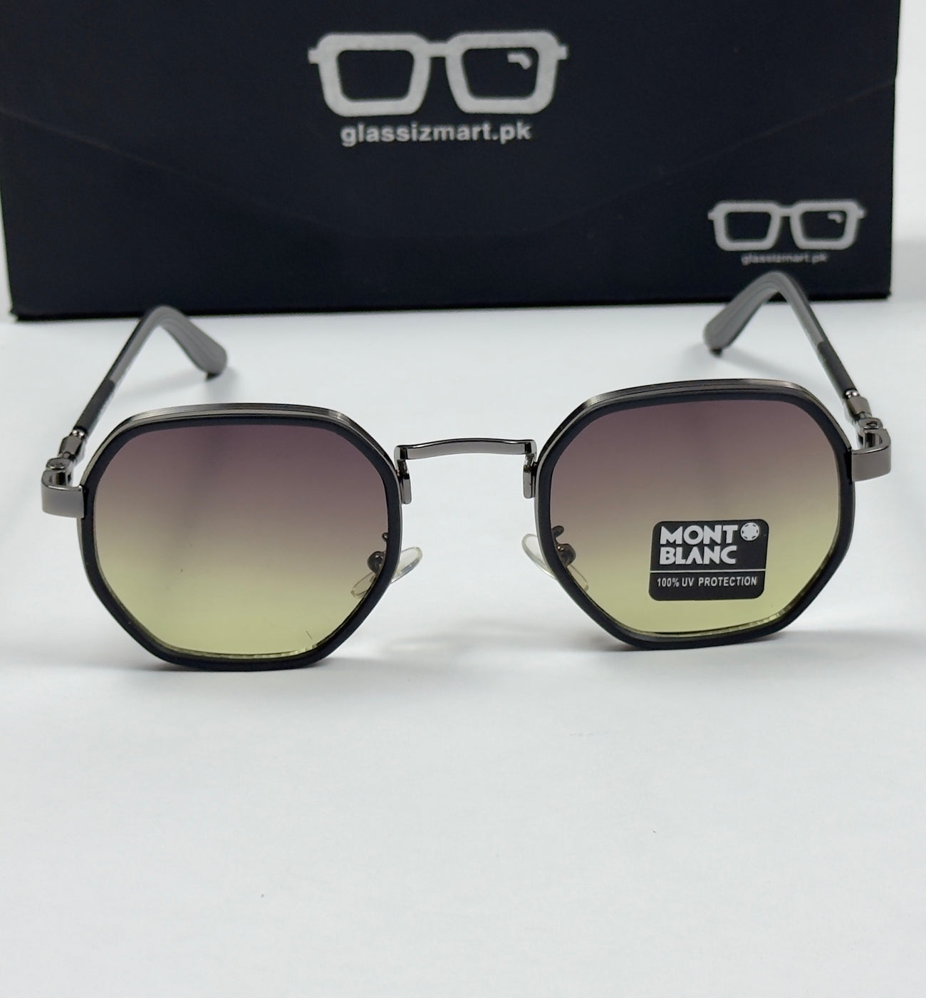 Mont Blanc – 3351 – 56 – Brown Gradient – Metal – Sunglasses – Unisex