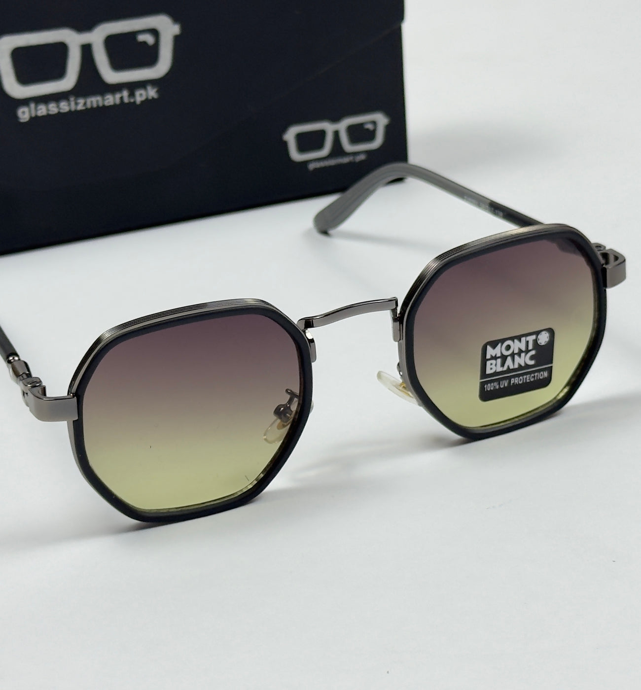 Mont Blanc – 3351 – 56 – Brown Gradient – Metal – Sunglasses – Unisex