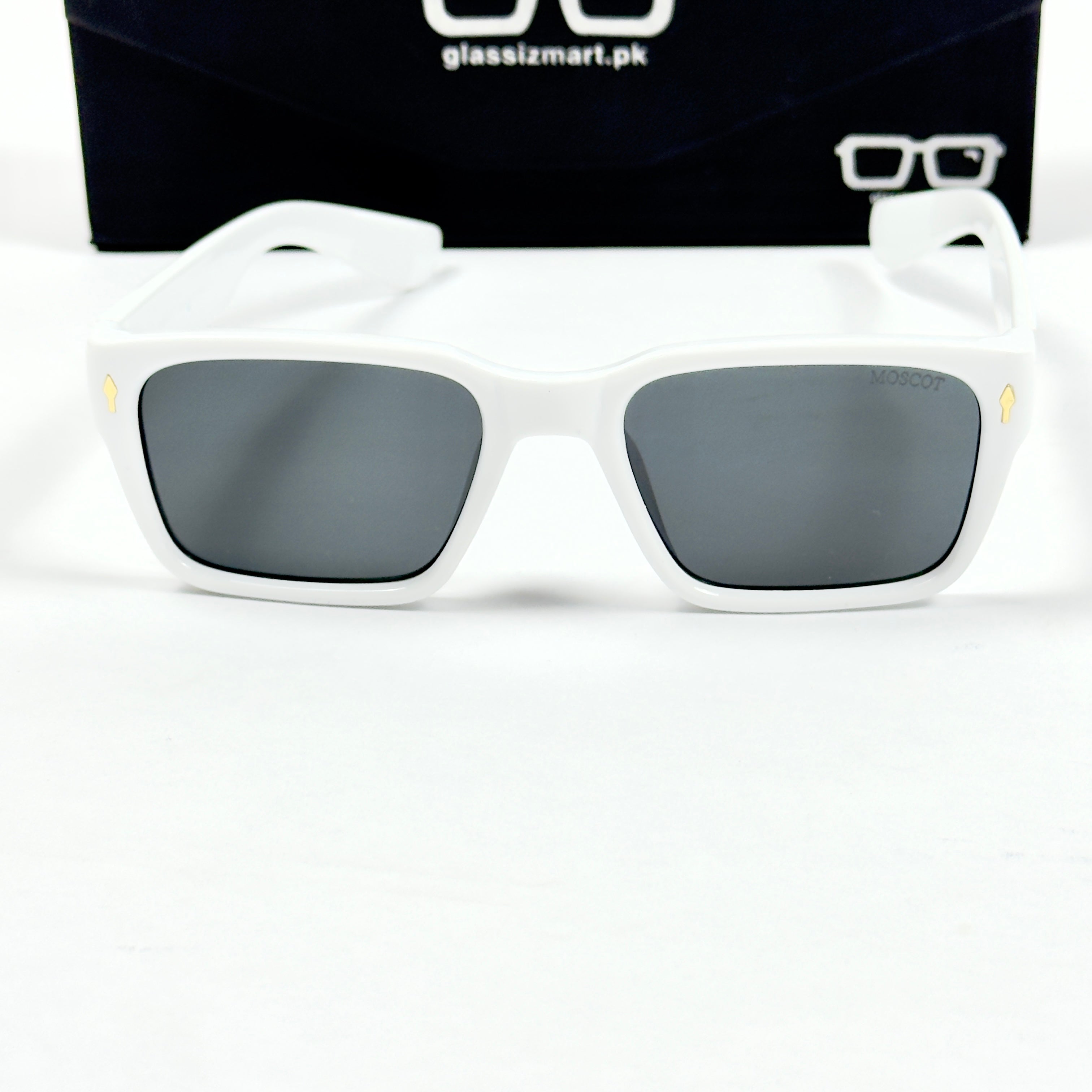 Moscot – 6507 – 54 - White Black – Acetate  – Sunglasses - Unisex