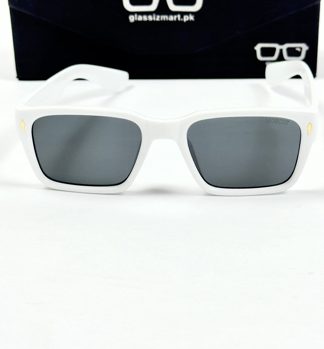 Moscot – 6507 – 54 - White Black – Acetate  – Sunglasses - Unisex