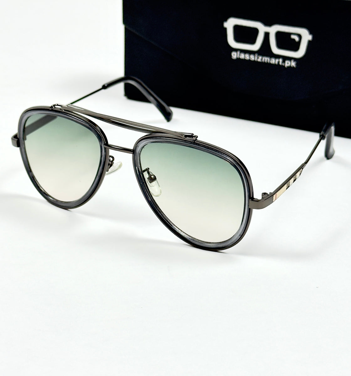 Burberry – 5011 – 50 - Green – Metal – Sunglasses - Unisex