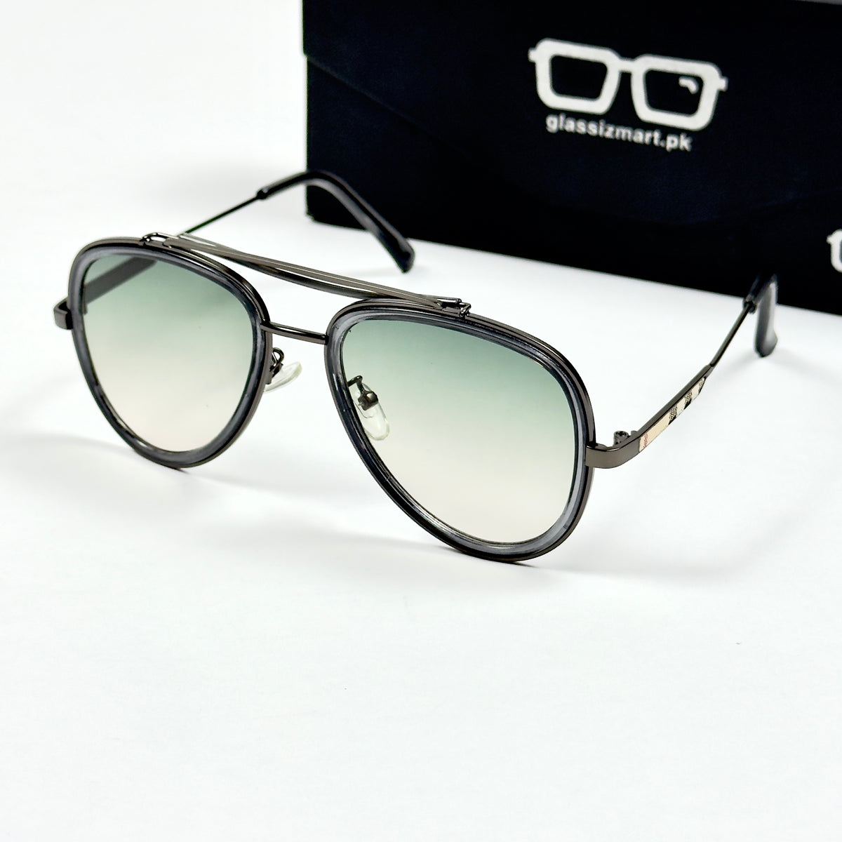 Burberry – 5011 – 50 - Green – Metal – Sunglasses - Unisex