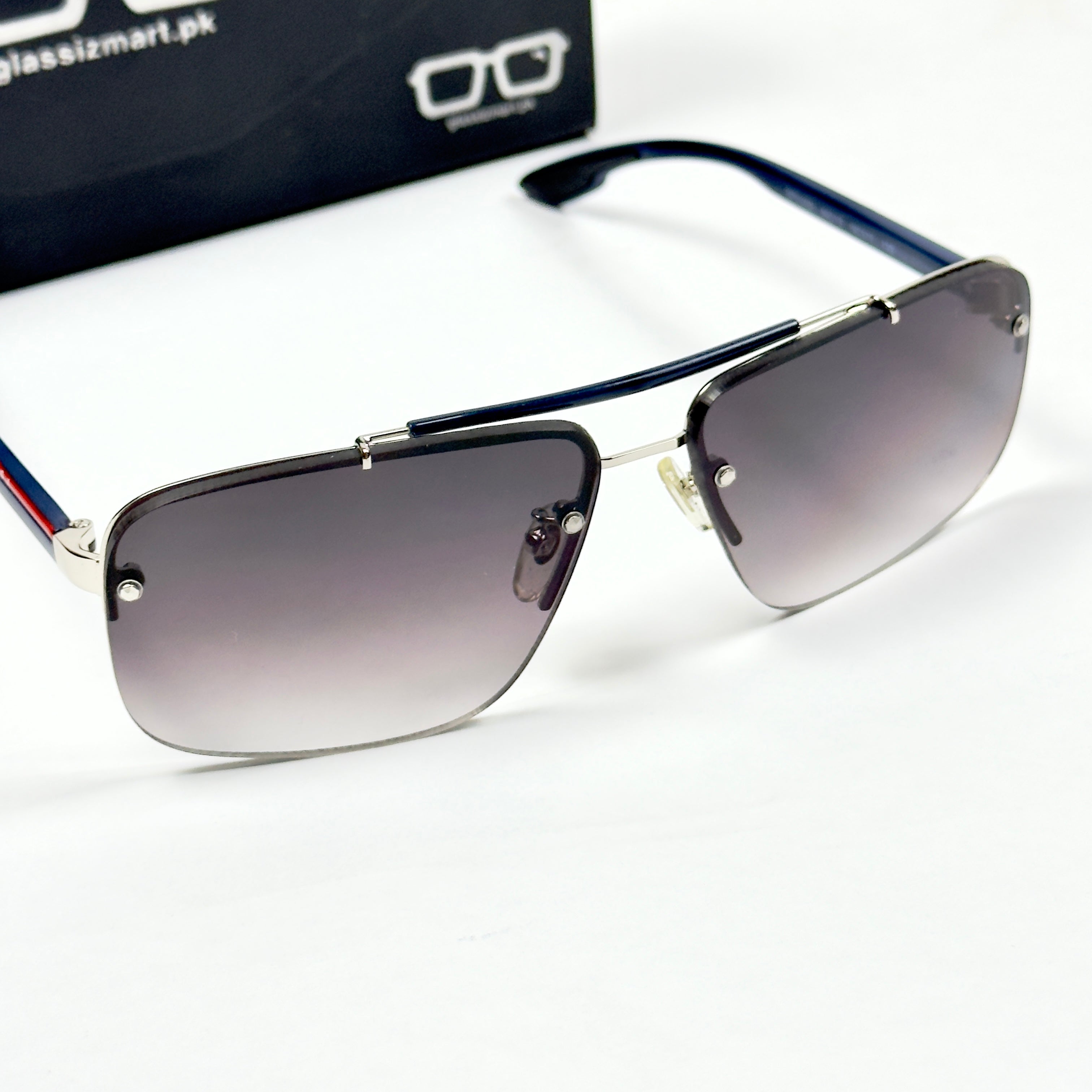 Prada – SPS520 – 64 – Silver Black Gradient – Metal – Sunglasses – Unisex