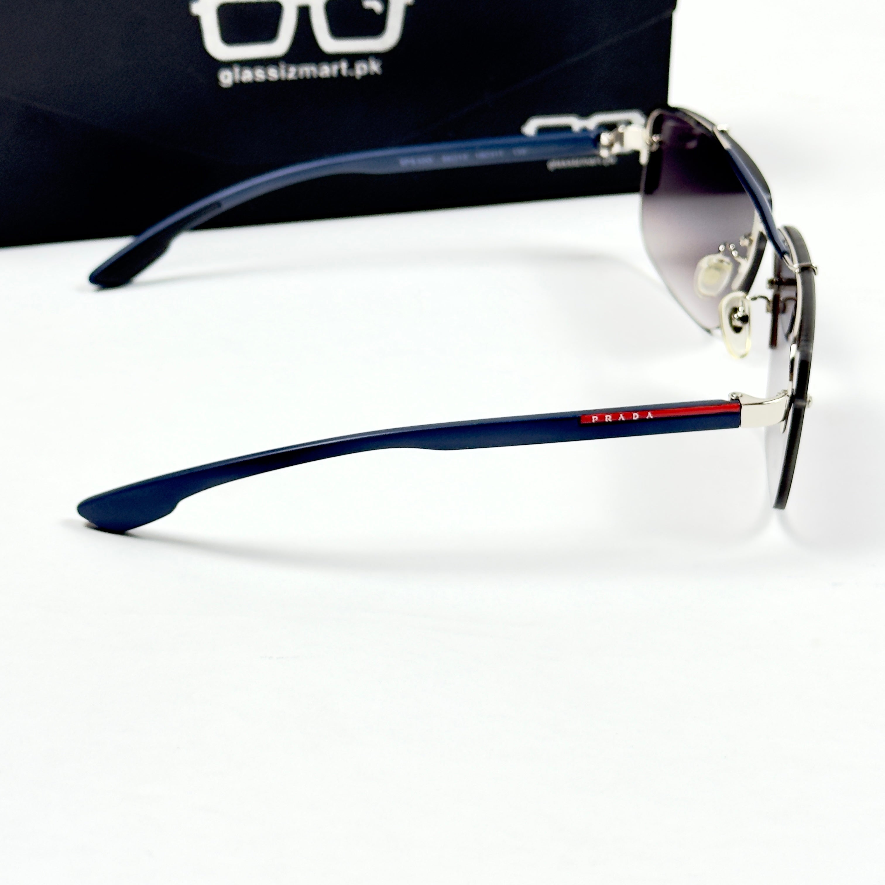 Prada – SPS520 – 64 – Silver Black Gradient – Metal – Sunglasses – Unisex