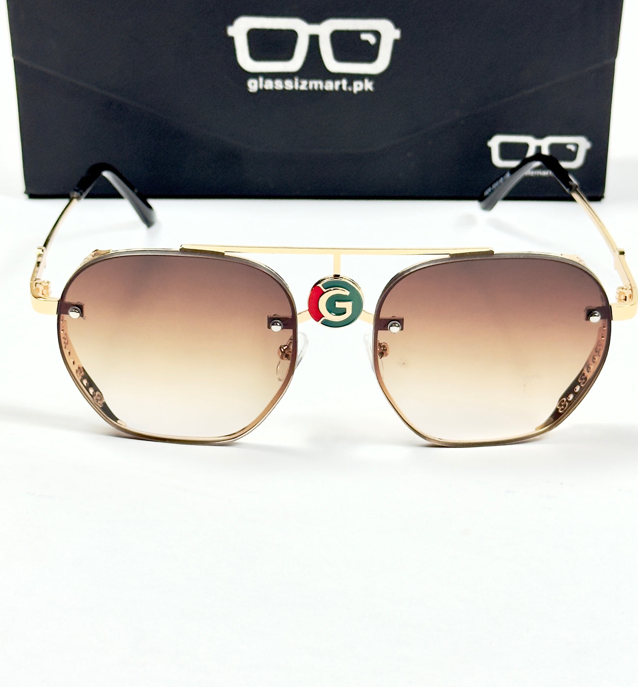 Gucci – 5024 – 53 – Golden Brown – Metal – Sunglasses – Unisex