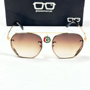 Gucci – 5024 – 53 – Golden Brown – Metal – Sunglasses – Unisex