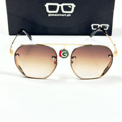 Gucci – 5024 – 53 – Golden Brown – Metal – Sunglasses – Unisex