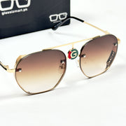 Gucci – 5024 – 53 – Golden Brown – Metal – Sunglasses – Unisex