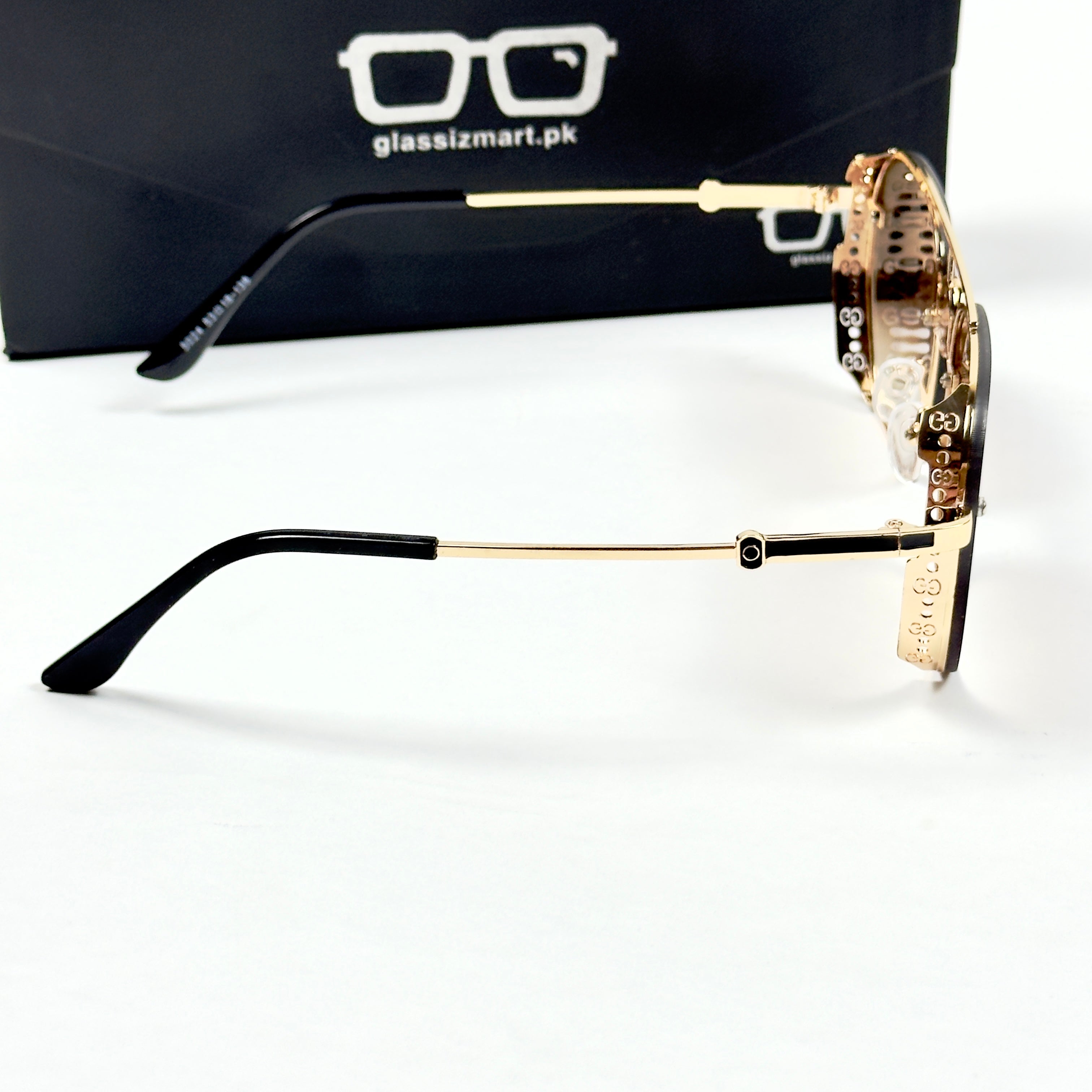 Gucci – 5024 – 53 – Golden Brown – Metal – Sunglasses – Unisex