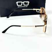 Gucci – 5024 – 53 – Golden Brown – Metal – Sunglasses – Unisex