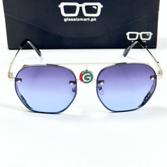 Gucci – 5024 – 53 – Silver Blue – Metal – Sunglasses – Unisex
